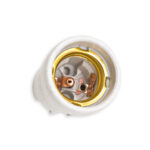 Suporte de Porcelana para Lâmpada bocal E27 Individual - Branco