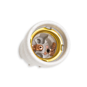 Suporte de Porcelana para Lâmpada bocal E27 Individual - Branco