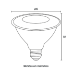 Lâmpada LED PAR30 E27 9,8W 950Lm Bivolt 3.000K