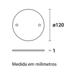 Disco de Metal 12cm - Preto