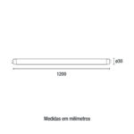 Lâmpada Tubular LED T8 18W 1850lm - 4.000K