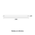 Lâmpada Tubular LED T8 HO 40W 4000lm - 6.500K