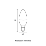 Lâmpada LED C37 E14 3W 240lm Bivolt 6.500K