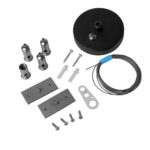 Kit Suspensão com Canopla para Pendente Perfil Decor Sobrepor Duplo - Preto