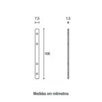 Kit Conexão Reta | Perfil Embutir 65x30 10un