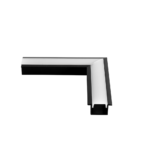 Emenda Perfil Embutir 25x14mm Teto-Teto - Preto