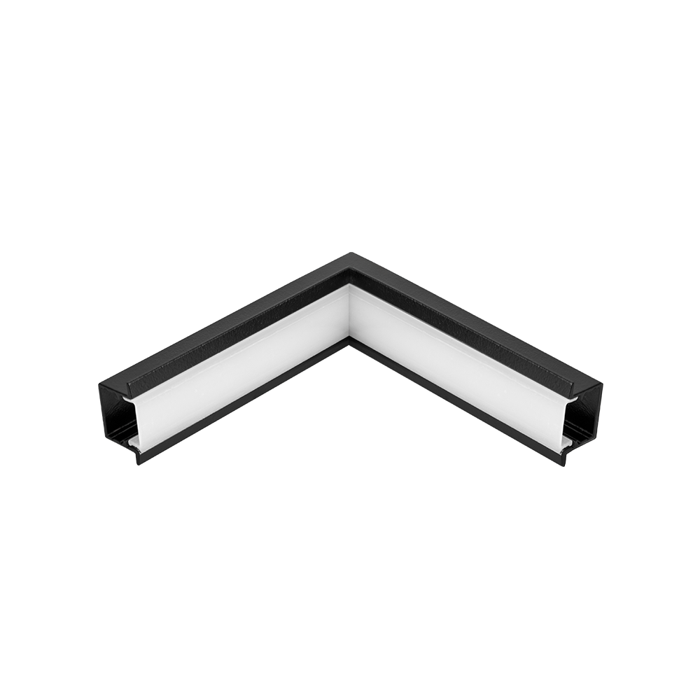 Emenda Perfil Embutir 25x14mm Teto-Parede - Preto