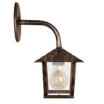 Arandela Colonial Nina Quadrada - Vidro Liso - Cobre