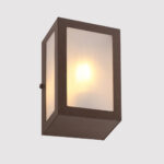 Arandela Verti Retangular 40W IP54 - Marrom Gold