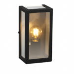Arandela Vintage Retrô IP54 - Preto com Vidro Champagne