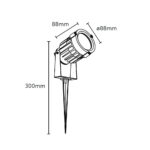 Espeto LED Focus 10W 24° 3.000K - Preto