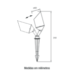Espeto Lior IP65 MR16 GU10 - Preto