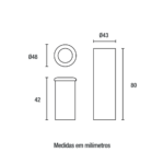 Embutido de Solo LED Slim - Preto