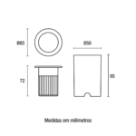 Embutido Solo LED Focus Redondo 4,5W 30° IP67 - Inox