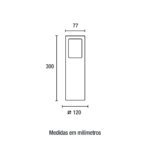 Balizador Garten 30cm - Branco Fosco