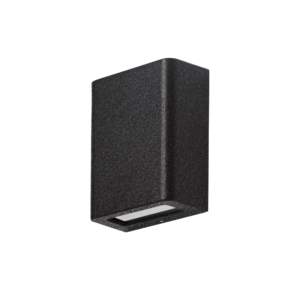 Arandela Fussen 2 Fachos 10x13cm - Preto Texturizado