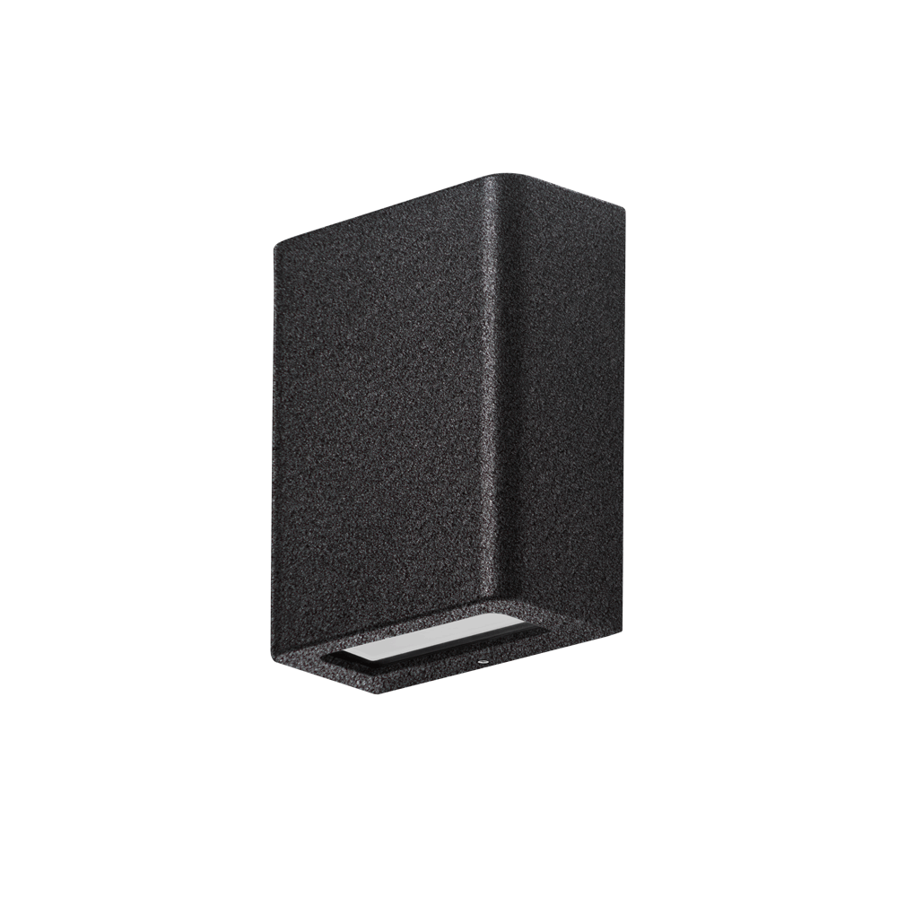 Arandela Fussen 2 Fachos 10x13cm - Preto Texturizado