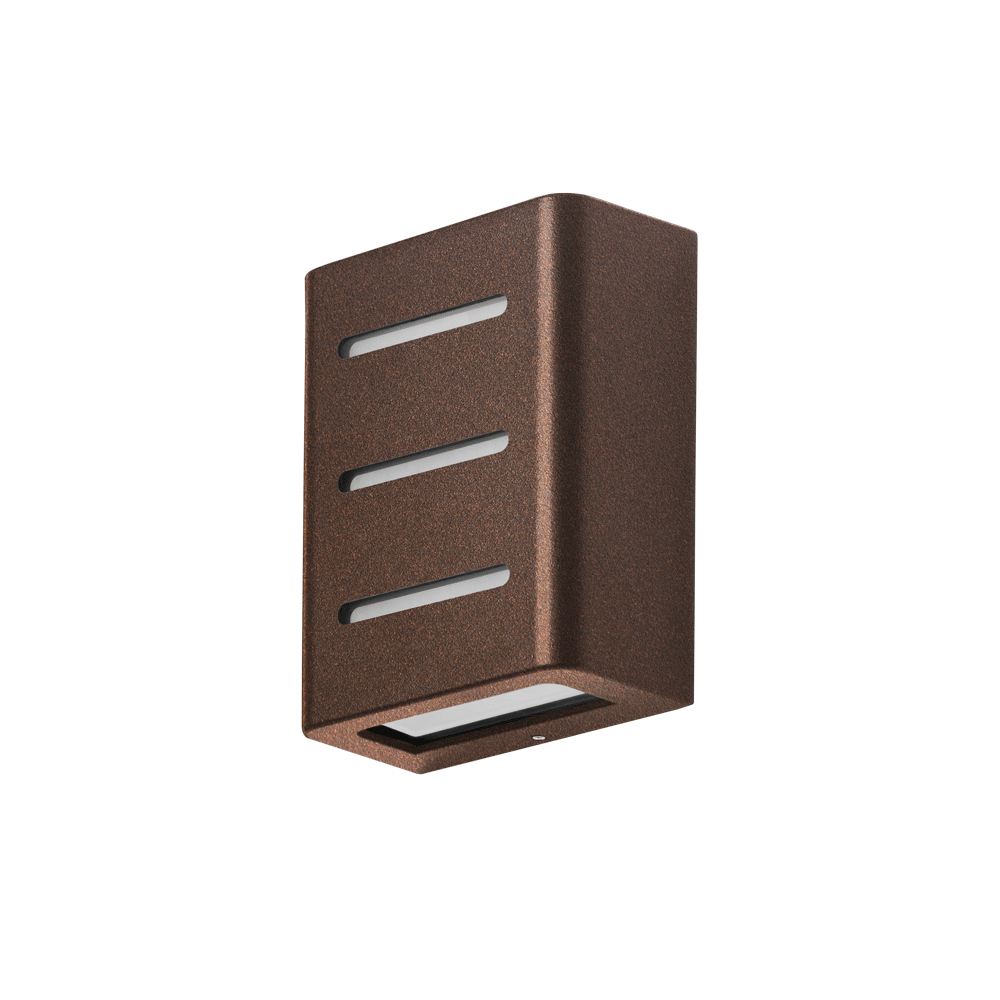 Arandela Fussen 3 Aletas 10x13cm - Marrom Gold