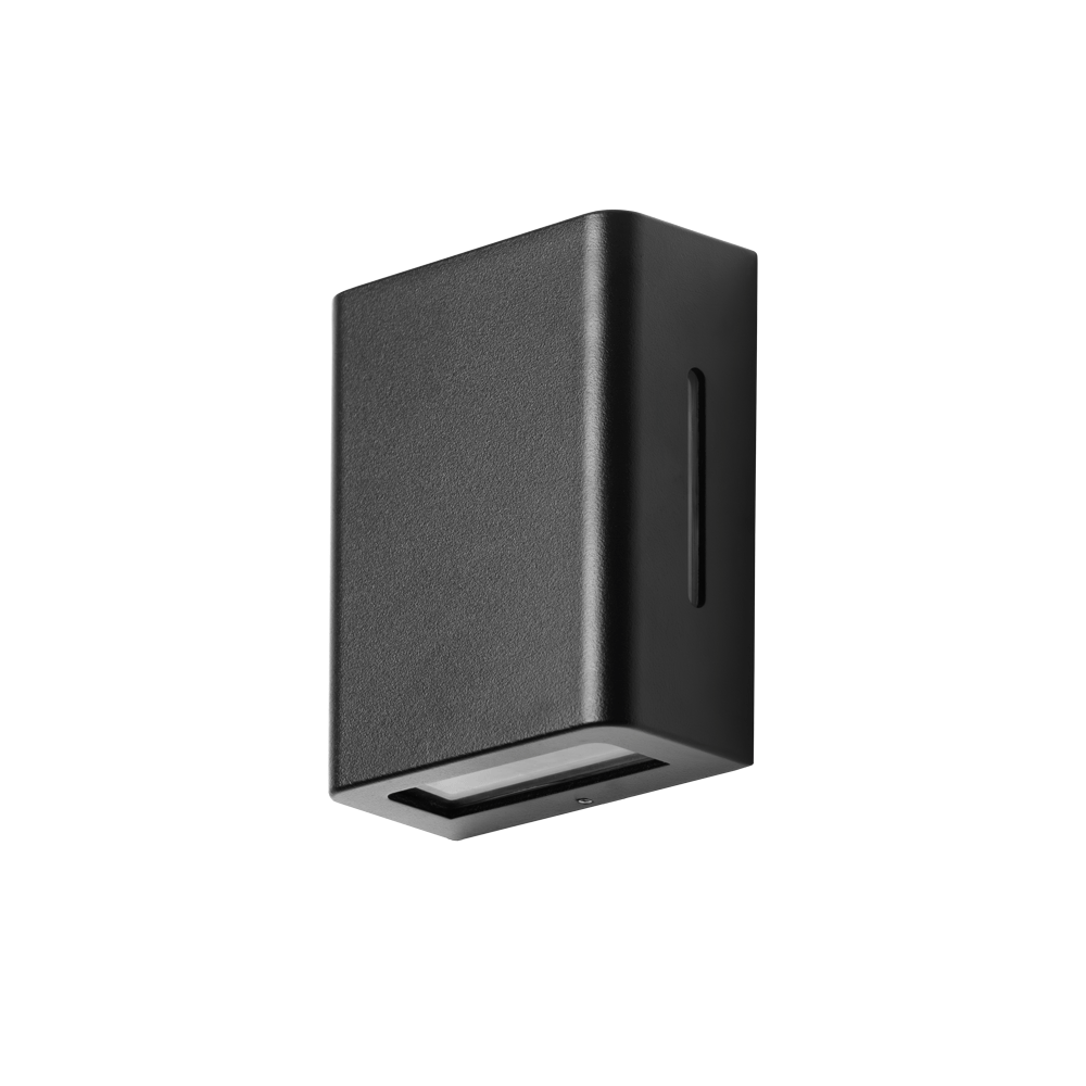 Arandela Fussen 2 Aletas Laterais 10x13cm - Preto Fosco