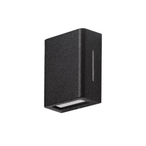 Arandela Fussen 2 Aletas Laterais 10x13cm - Preto Texturizado