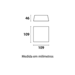 Arandela Slim 2 Fachos - Branco Fosco