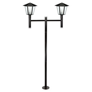 Poste Colonial Sextavado Duplo 2,73m - Preto