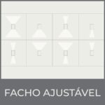 Arandela Flip 2 Aletas - Branco Fosco