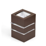 Arandela Flip 2 Aletas - Marrom Gold