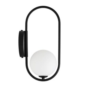 Arandela Avelã Oval 1xG9 Bivolt - Preto