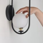 Arandela Avelã Oval 1xG9 Bivolt - Preto
