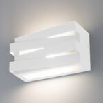 Arandela Trama Retangular 1xE27 Bivolt - Branco Fosco