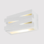 Arandela Trama Retangular 1xE27 Bivolt - Branco Fosco