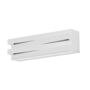 Arandela Trama Retangular Dupla 2xE27 Bivolt - Branco Fosco