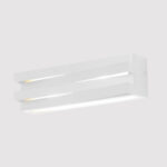 Arandela Trama Retangular Dupla 2xE27 Bivolt - Branco Fosco
