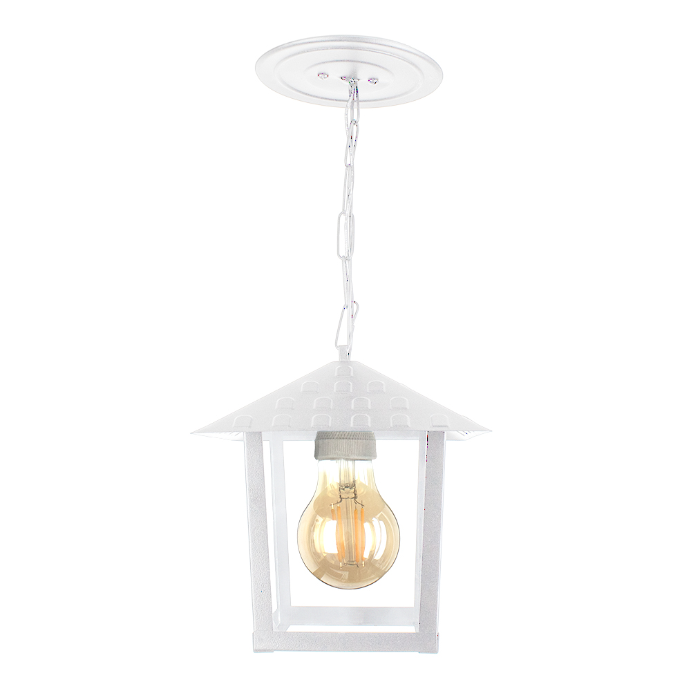 Pendente Colonial Nina Vidro Liso - Branco Brilhante
