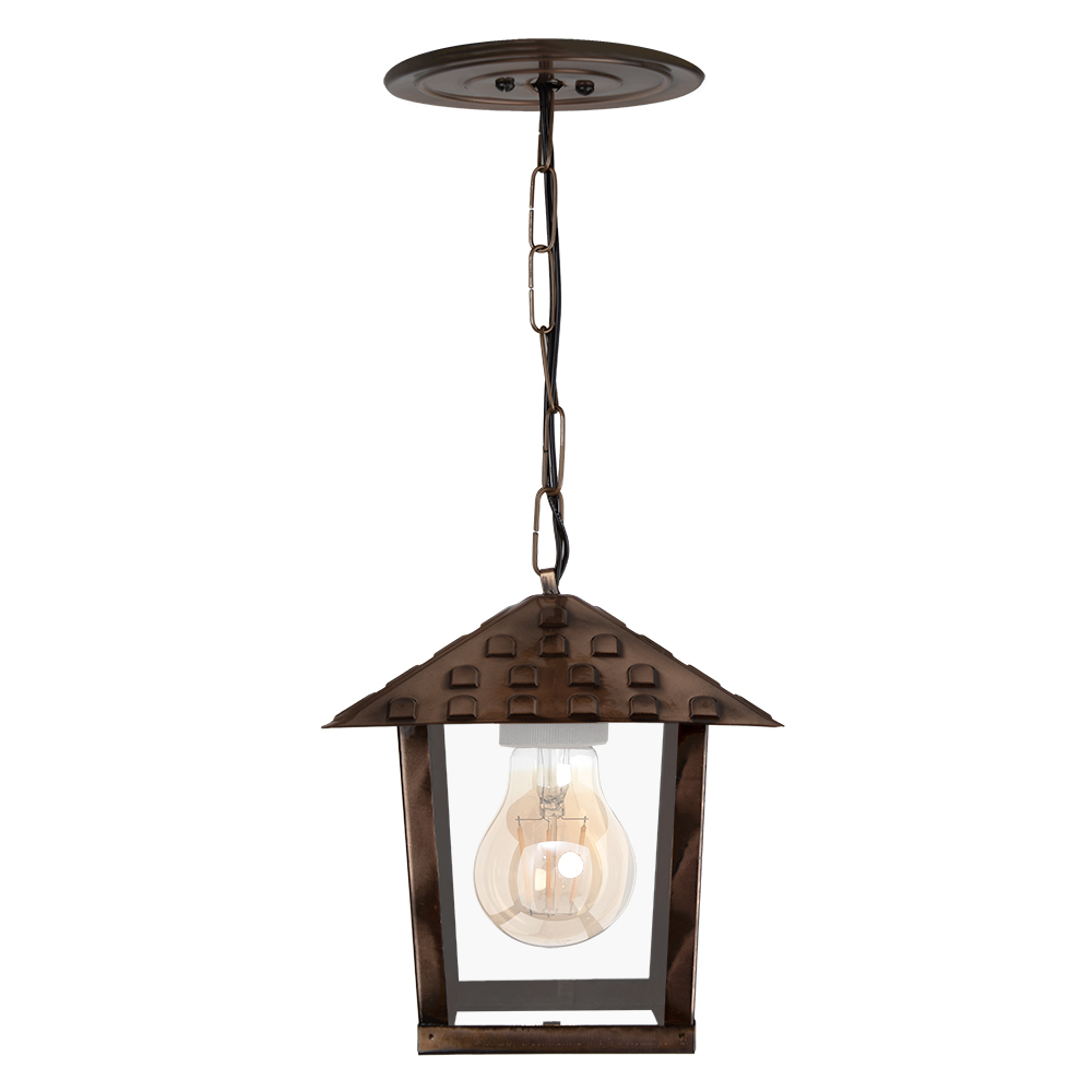 Pendente Colonial Nina Vidro Liso - Cobre