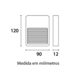 Balizador LED Lich 12cm 2W Bivolt 3.000K - Preto