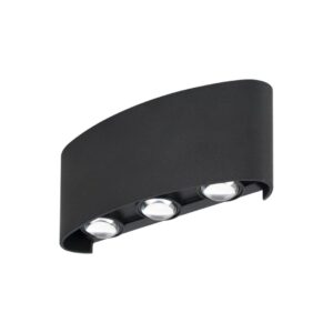 Arandela Magna LED ABS Bivolt 6W 3.000K - Preto