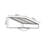 Arandela LED Solar Ecoluz 1 Facho 5W IP65 ABS 3.000K - Preto