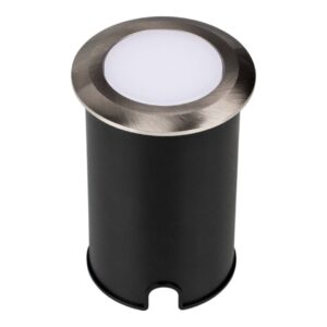 Embutido de Solo LED Dot Inox 1W IP66 Bivolt 3.000K - Preto