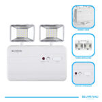 Luminária de Emergência LED 1.200 LM 5W 2 Faróis 6.500K - Branco