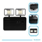Luminária de Emergência LED 2.200 Lm 10W 2 Faróis Bivolt 6.500K - Preto