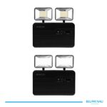 Luminária de Emergência LED 2.200 Lm 10W 2 Faróis Bivolt 6.500K - Preto