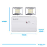 Luminária de Emergência LED 2.200LM 10W 2 Faróis 6.500K - Branco