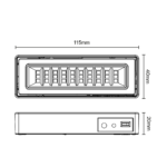 Luminária de Emergência 30 LEDs com Plug 1W 50/100lm Bivolt