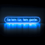 Fita LED Neon Slim 8W/m 12V Luz Azul - 20m