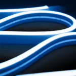 Fita LED Neon Slim 8W/m 12V Luz Azul - 20m