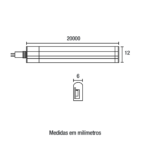 Fita LED Neon Slim 8W/m 12V Luz Azul - 20m