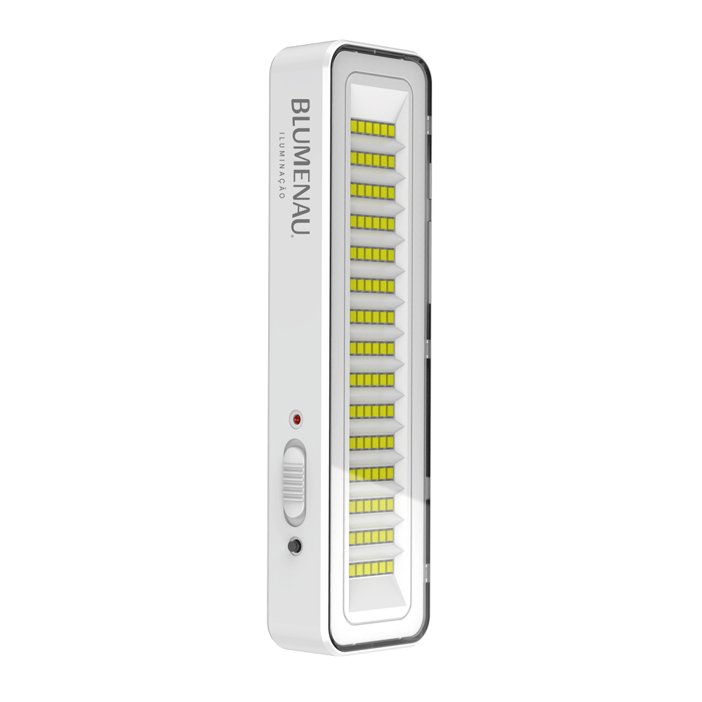 Luminária de Emergência 90 LEDs Bivolt 6W 6.500K Branco