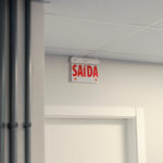 Placa de Saída LED Luz de Emergência 1 Face 1W - Vermelha